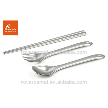 Fogo Maple 3pcs(chopsticks,spoon,fork) acampamento talheres inox talheres doméstica louça